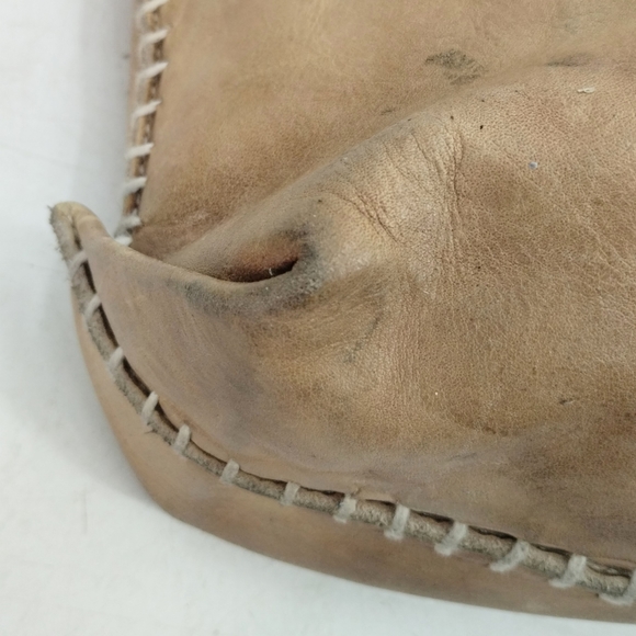 Bed Stu Tote Bag Tan Distressed Leather Whip Stitch - Picture 9 of 16